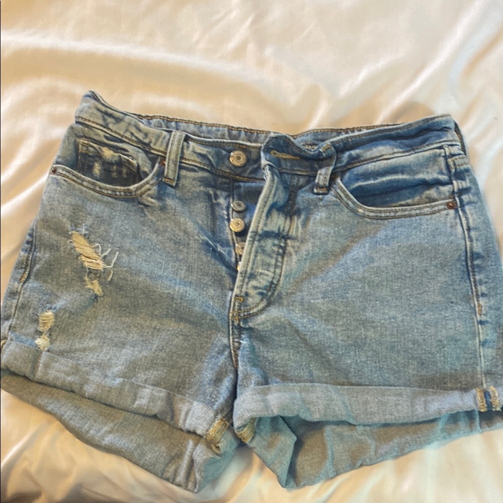 Women's Light Blue Denim Shorts